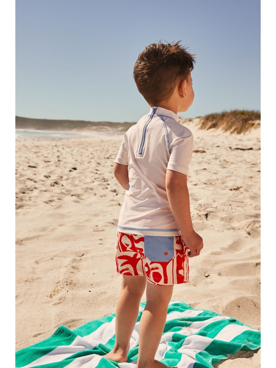 Red/White Rash Vest and Shorts Set (3mths-7yrs)